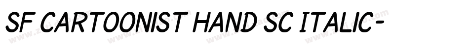SF Cartoonist Hand SC Italic字体转换